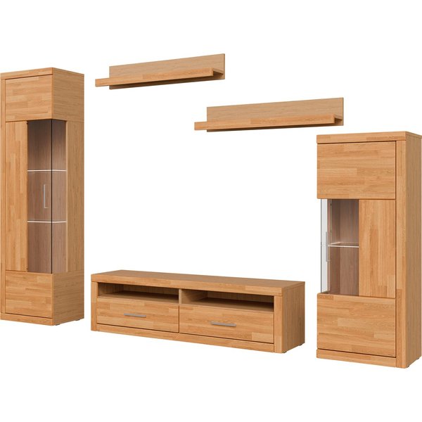 OTTO home Wohnwand Ribe Set-5 St., (Set, 5-St), B/T/H: 240/35/180cm, Böden teilweise versetzbar