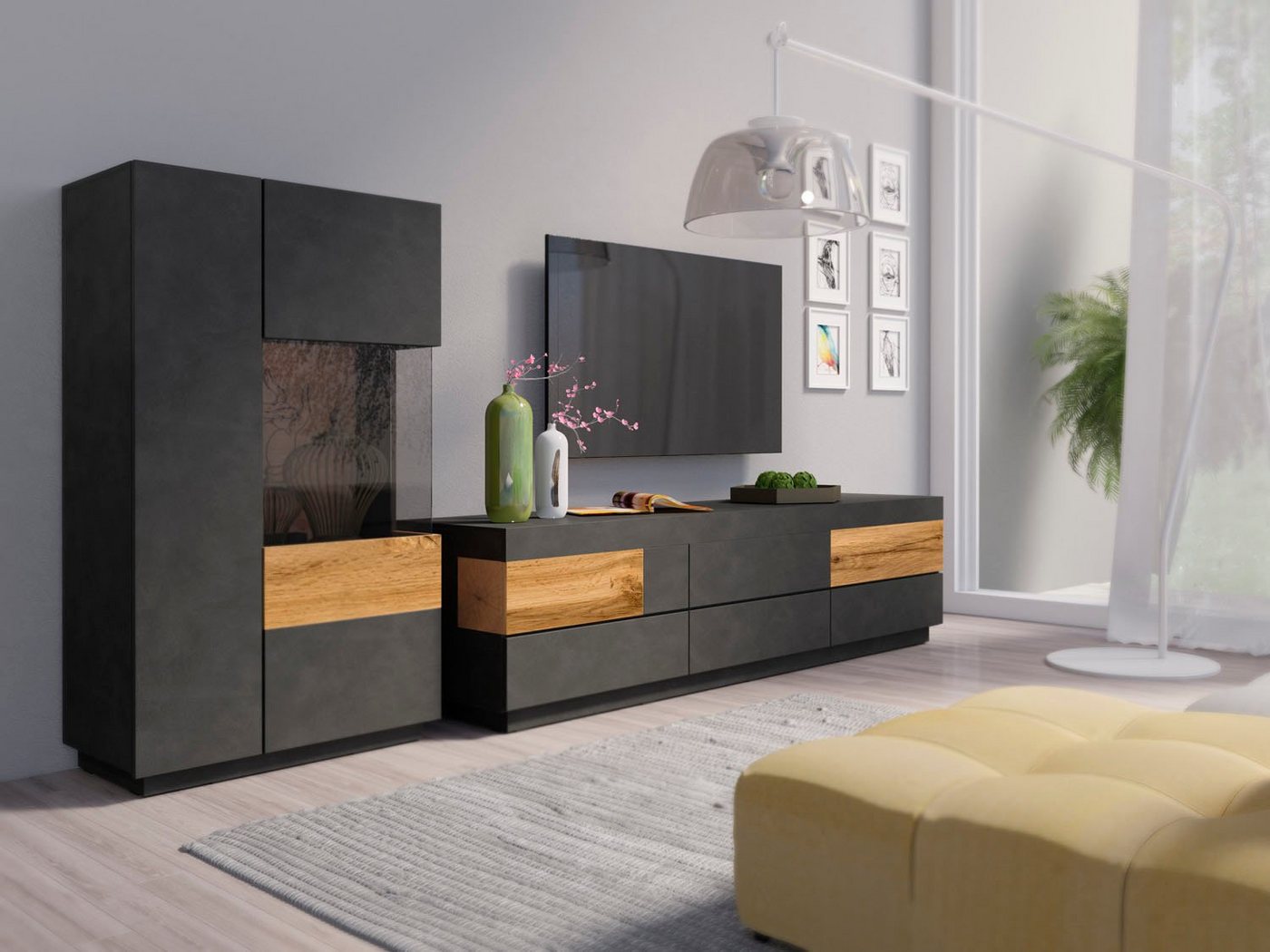 OTTO home Wohnwand Silke, (Set, 2-St), (2-tlg) – Bild 2 von 5