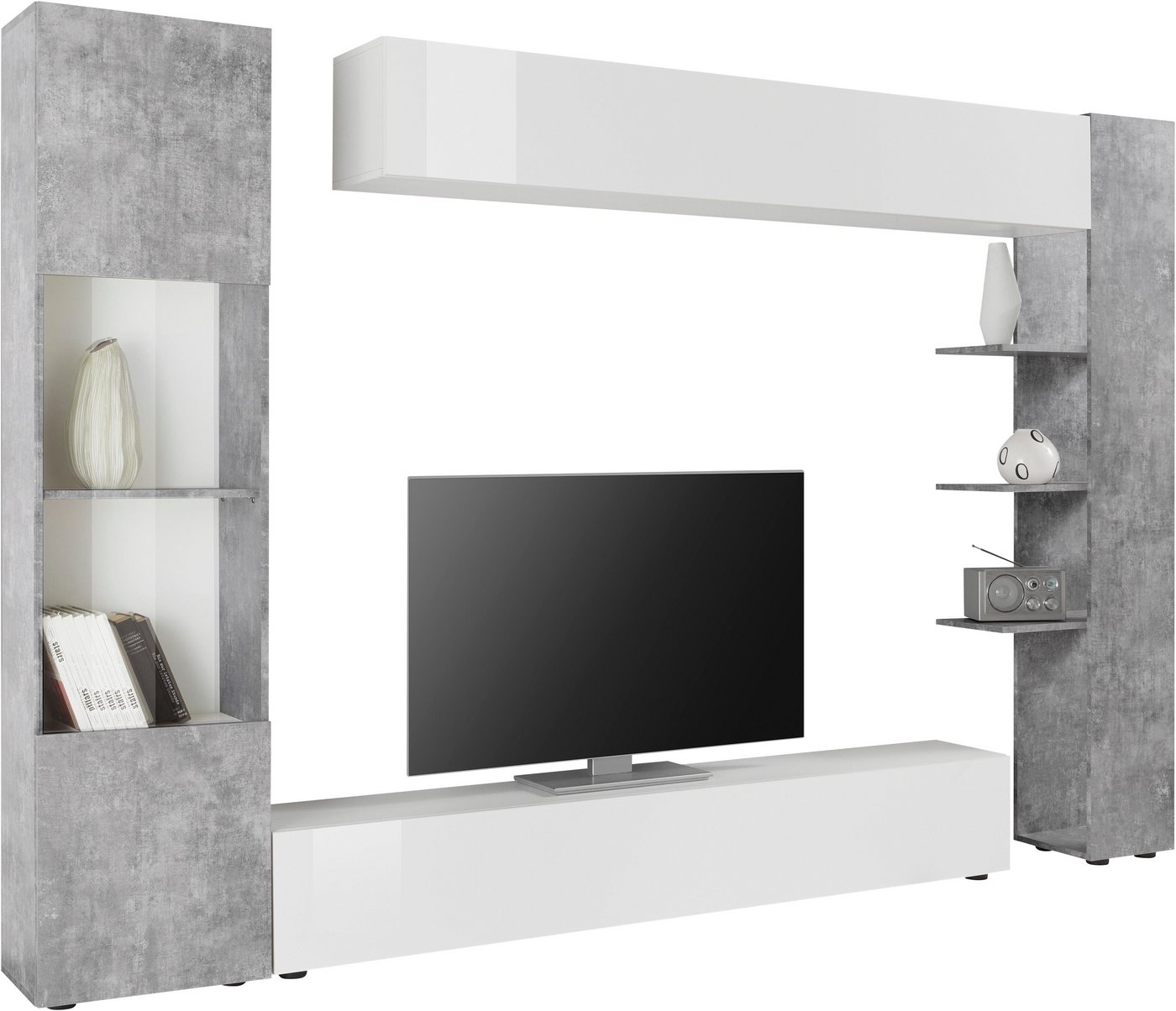 OTTO home Wohnwand Sorano, (Set, 4-St), Kompaktwohnwand mit viel Stauraum – Bild 2 von 5