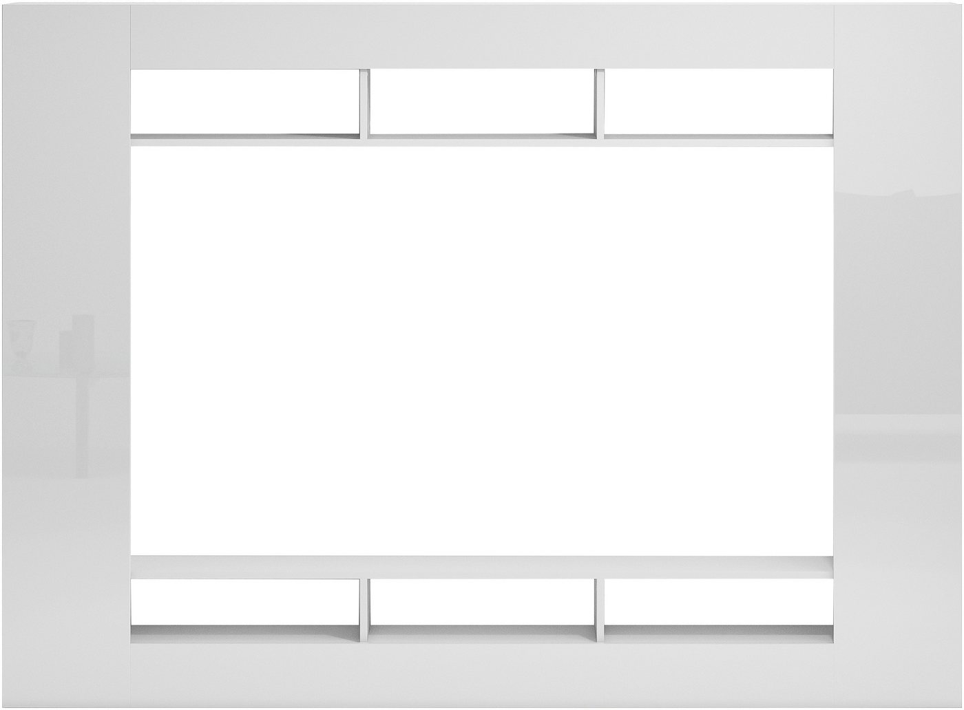 OTTO home Wohnwand SPEED, TV-Wand, Hochglanz lackiert,ideal für TV-Geräte bis zu 65 Zoll, (1-St), Made in Italy, B/T/H: 216×30,4×158,6 cm, mit ca. 12 offenen Fä – Bild 4 von 5