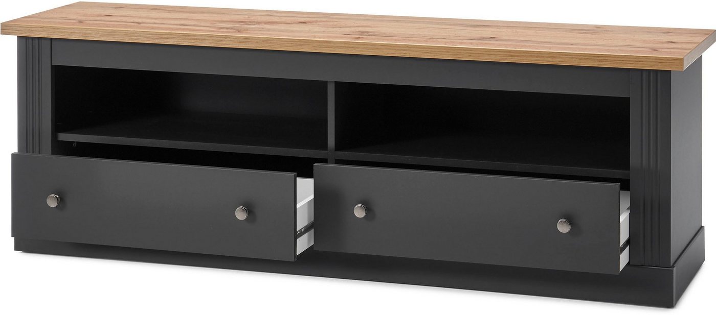 OTTO home Wohnwand Westminster, Anbauwand im Landhausstil, Komplettset, Wohnzimmer-Set, (Set, 4-St), enthält Regal, Vitrine, Lowboard und Wandregal, in 2 Farben – Bild 4 von 5