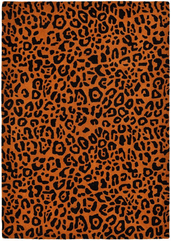 OTTO home Wollteppich Gabbo Leo, Leopardenmuster, handgearbeitet, rechteckig, Höhe: 14 mm, reine Wolle, Uni, Wohnzimmer, Schlafzimmer, Esszimmer – Bild 2 von 5