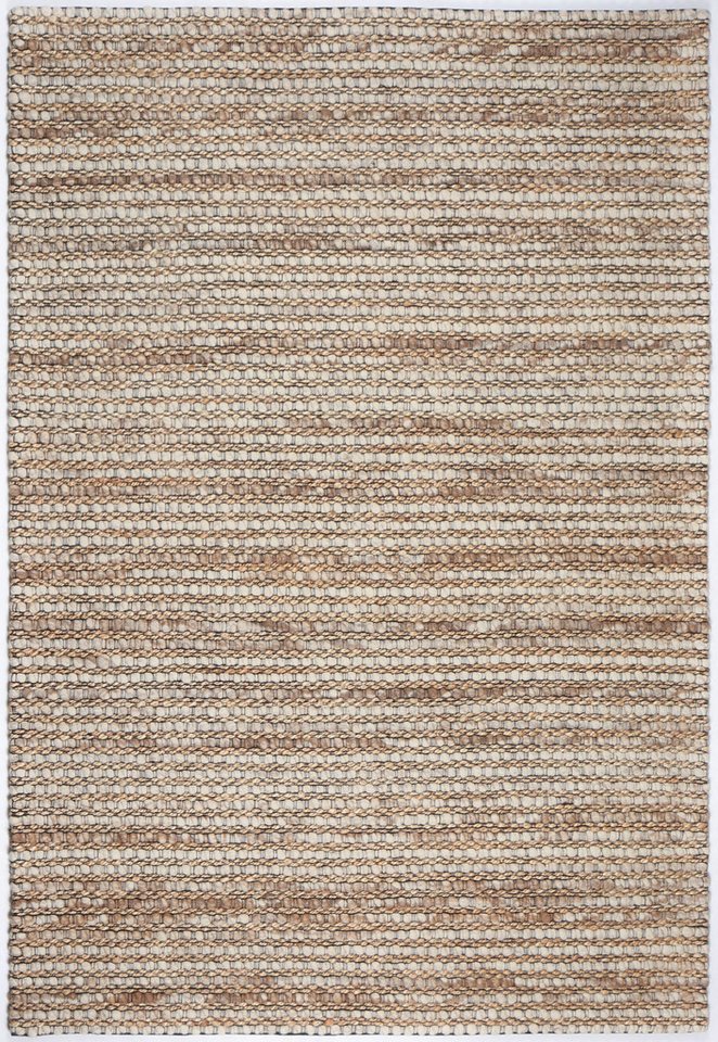 OTTO home Wollteppich Leevy, Wolle und Jute, handgewebt, Handweb Teppiche, rechteckig, Höhe: 25 mm, schöne Streifenoptik, Wohnzimmer, Schlafzimmer, Esszimmer – Bild 3 von 5