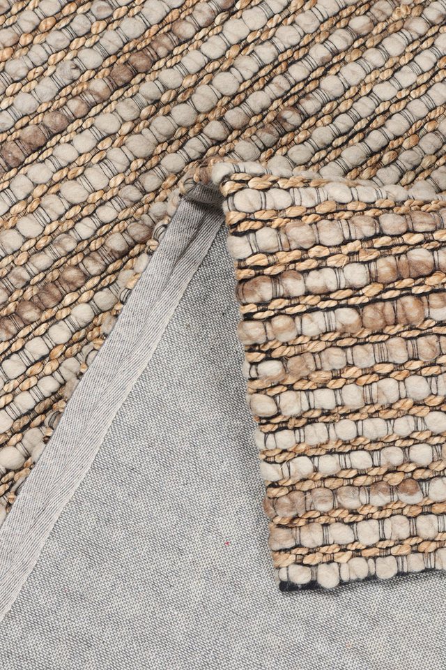 OTTO home Wollteppich Leevy, Wolle und Jute, handgewebt, Handweb Teppiche, rechteckig, Höhe: 25 mm, schöne Streifenoptik, Wohnzimmer, Schlafzimmer, Esszimmer – Bild 5 von 5