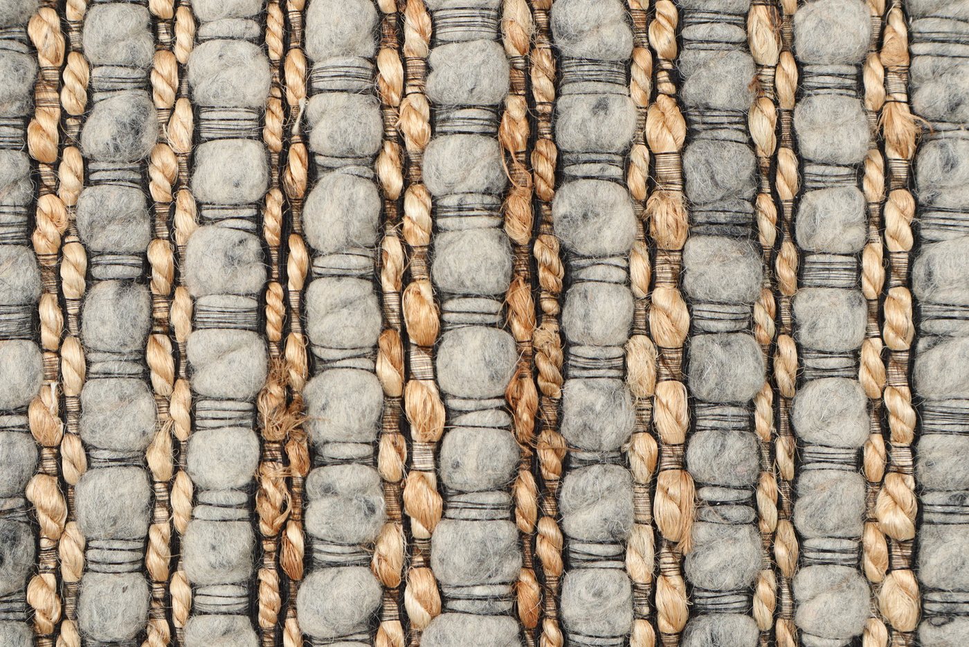OTTO home Wollteppich Leevy, Wolle und Jute, handgewebt, Handweb Teppiche, rechteckig, Höhe: 25 mm, schöne Streifenoptik, Wohnzimmer, Schlafzimmer, Esszimmer – Bild 3 von 5