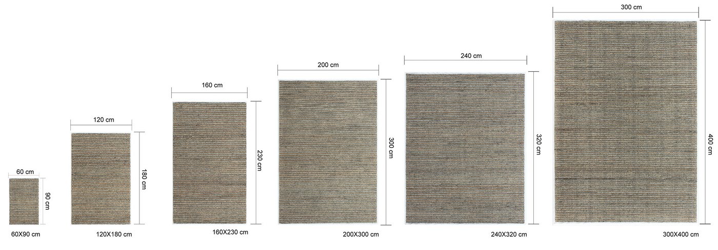 OTTO home Wollteppich Leevy, Wolle und Jute, handgewebt, Handweb Teppiche, rechteckig, Höhe: 25 mm, schöne Streifenoptik, Wohnzimmer, Schlafzimmer, Esszimmer – Bild 5 von 5