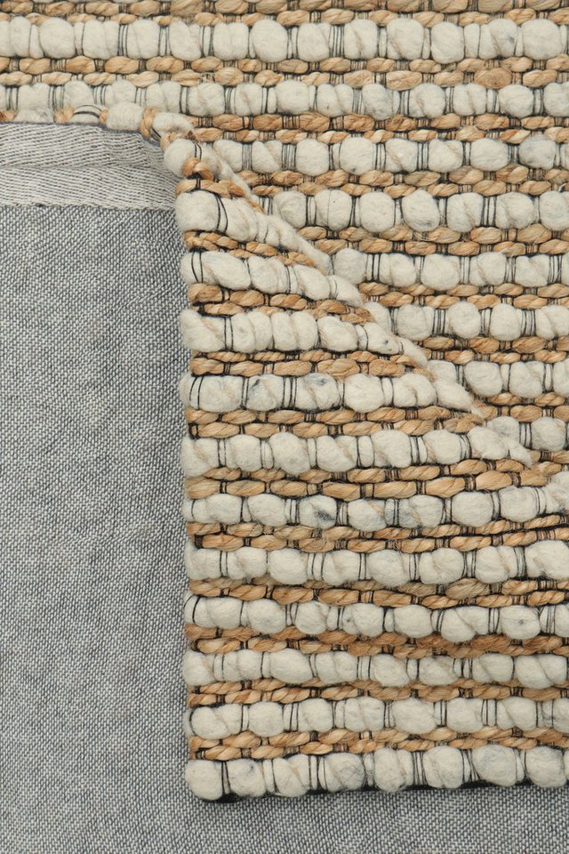 OTTO home Wollteppich Leevy, Wolle und Jute, handgewebt, Handweb Teppiche, rechteckig, Höhe: 25 mm, schöne Streifenoptik, Wohnzimmer, Schlafzimmer, Esszimmer – Bild 4 von 5