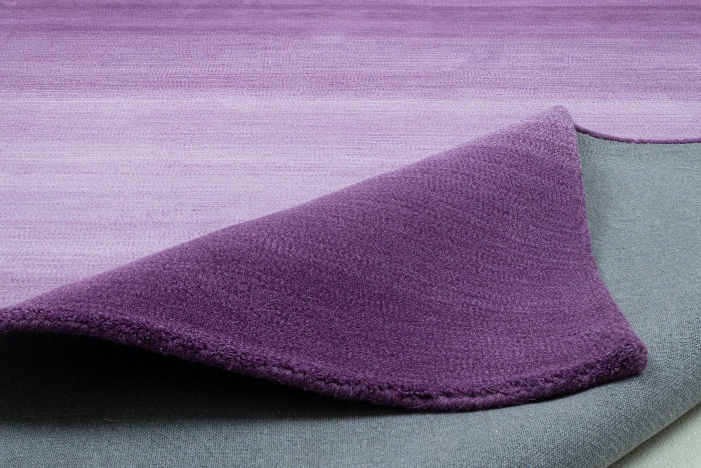 OTTO home Wollteppich Lessach, rechteckig, Höhe: 14 mm, Handweb Teppich, mit modernem Farbverlauf, reine Wolle, handgewebt – Bild 4 von 5