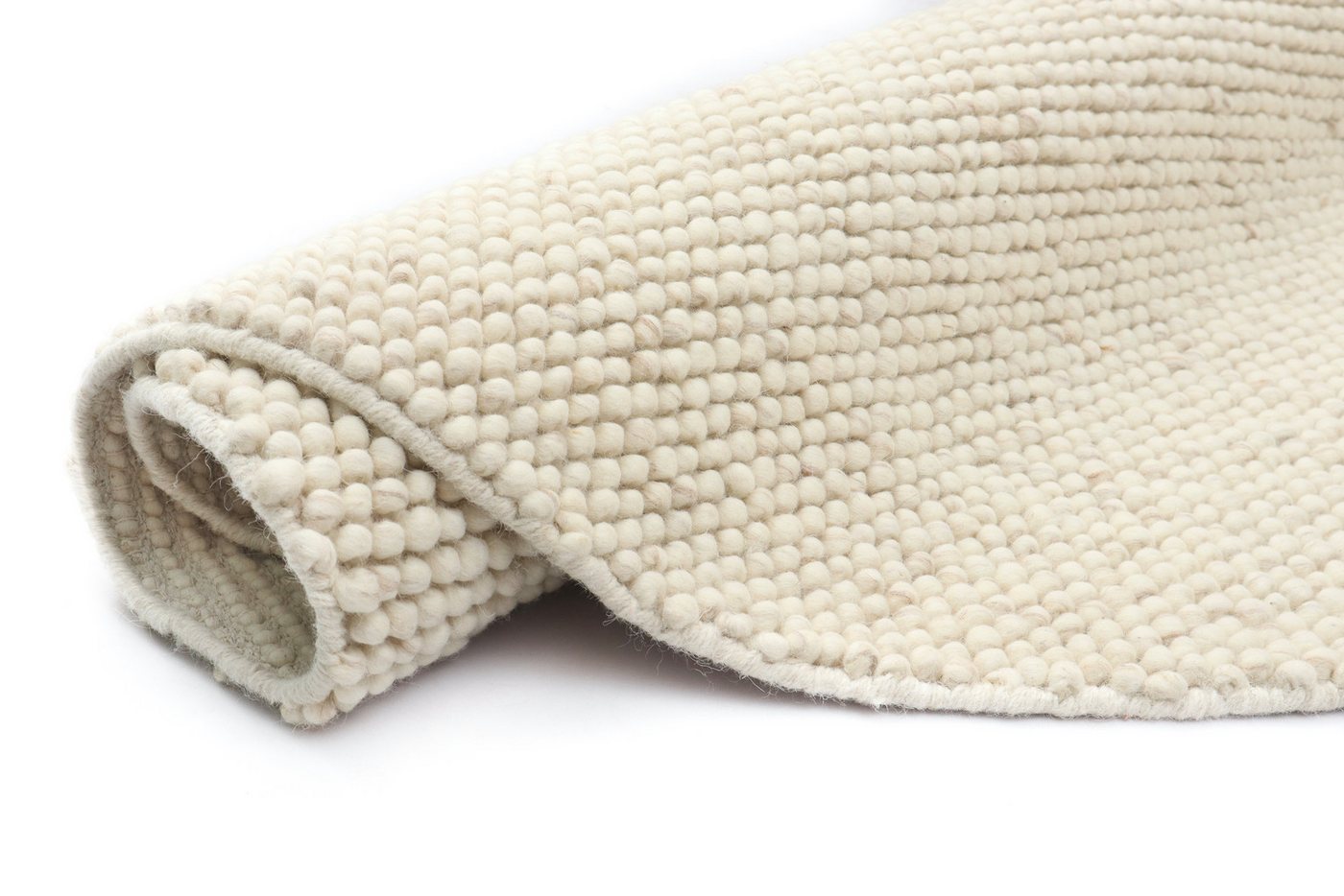 OTTO home Wollteppich Wolly, Wolle, in Standard und Premium Qualität, rund, Höhe: 14 mm, handgewebt, Handweb Teppiche, Skandi, Wohnzimmer, Schlafzimmer – Bild 5 von 5