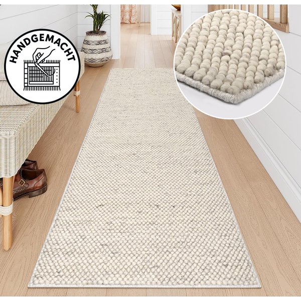 OTTO home Wollteppich Wolly, Wolle, in Standard und Premium Qualität, rechteckig, Höhe: 14 mm, handgewebt, Handweb Teppiche, Skandi, Wohnzimmer, Schlafzimmer