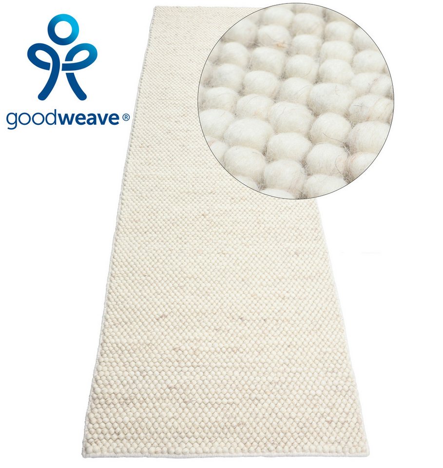 OTTO home Wollteppich Wolly, Wolle, in Standard und Premium Qualität, rechteckig, Höhe: 14 mm, handgewebt, Handweb Teppiche, Skandi, Wohnzimmer, Schlafzimmer – Bild 2 von 5