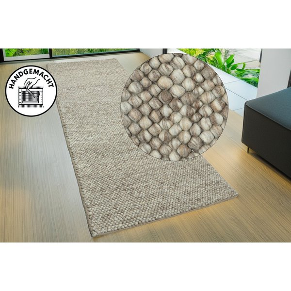 OTTO home Wollteppich Wolly, Wolle, in Standard und Premium Qualität, rechteckig, Höhe: 14 mm, handgewebt, Handweb Teppiche, Skandi, Wohnzimmer, Schlafzimmer