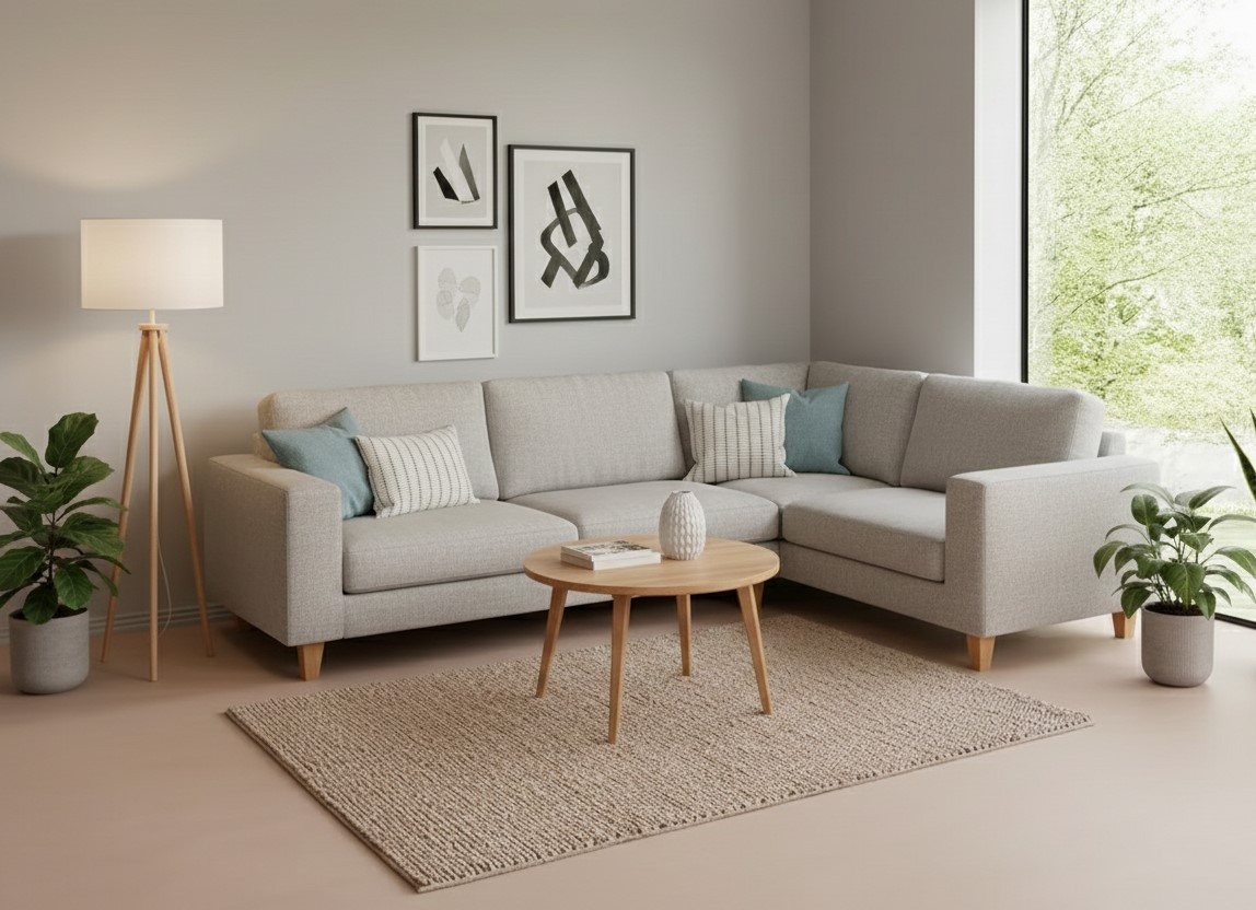 OTTO home Wollteppich Wolly, Wolle, in Standard und Premium Qualität, rechteckig, Höhe: 14 mm, handgewebt, Handweb Teppiche, Skandi, Wohnzimmer, Schlafzimmer – Bild 5 von 5