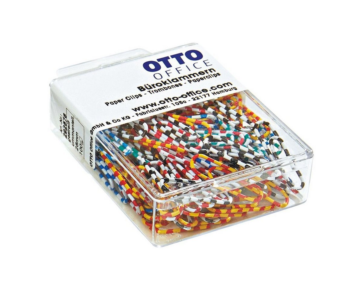 Otto Office Büroklammer, 28 mm, zweifarbig gestreift und kunststoffüberzogen, rund – Bild 4 von 4