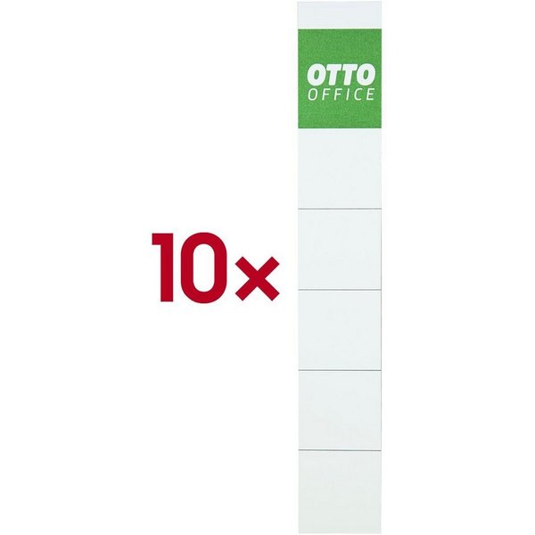 Otto Office Etiketten, für Ordner, 10 Stück, 30x188 mm, zum Einstecken