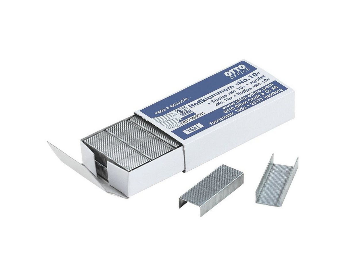 Otto Office Heftklammer No. 10, 1000 Stück/Pack, Heftleistung 15 Blatt – Bild 2 von 3