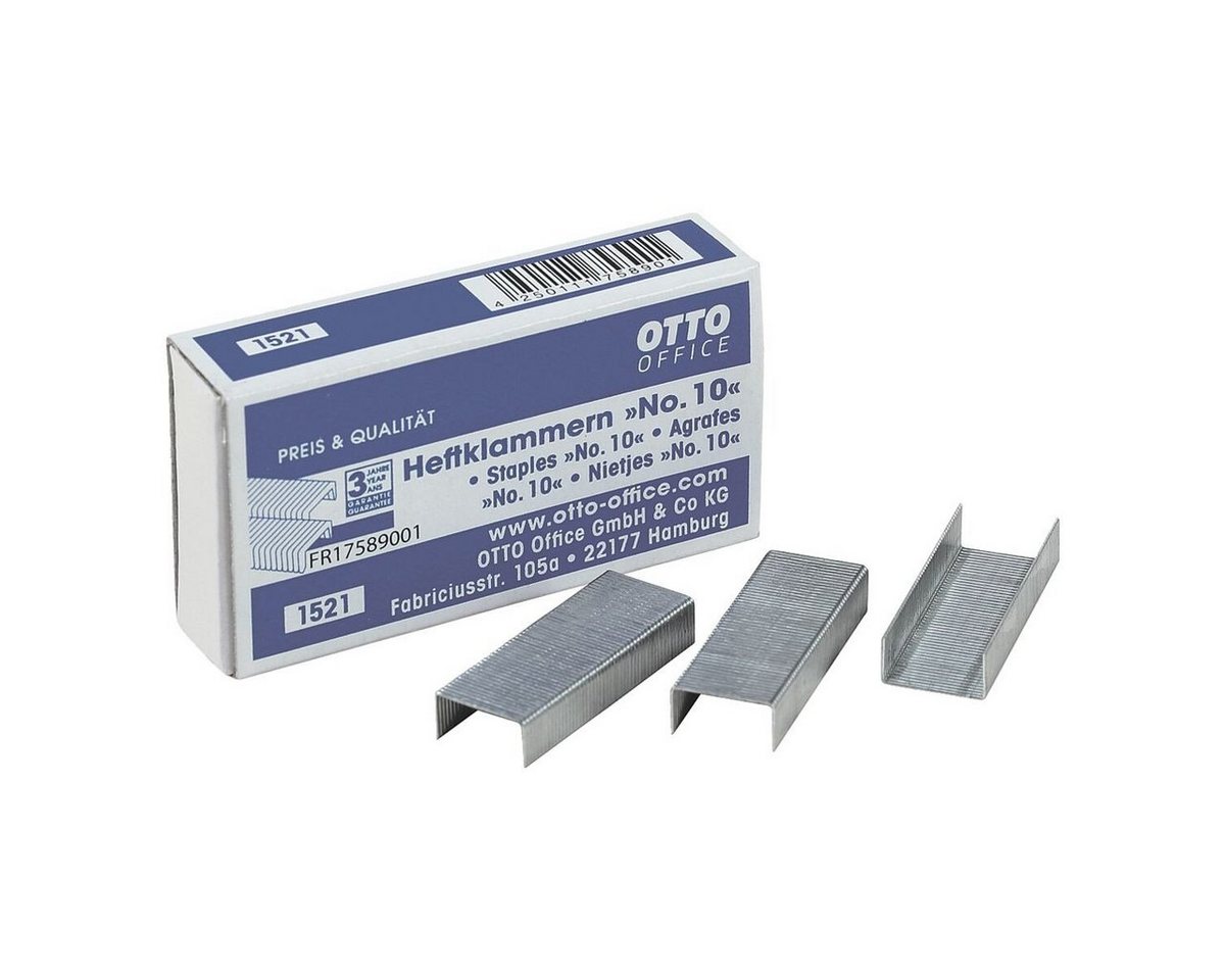 Otto Office Heftklammer No. 10, 1000 Stück/Pack, Heftleistung 15 Blatt – Bild 3 von 3