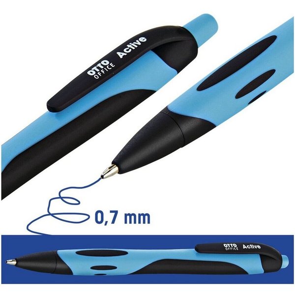 Otto Office Kugelschreiber Active, mit Druckmechanik und Taschenclip