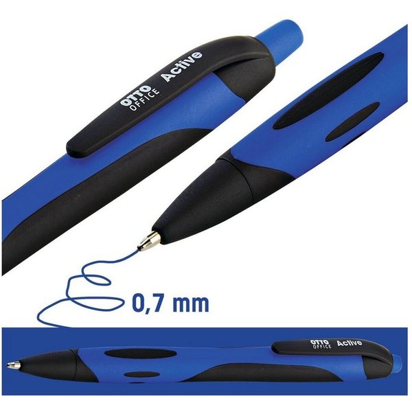 Otto Office Kugelschreiber Active, mit Druckmechanik und Taschenclip