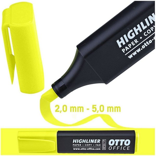 Otto Office Marker Highliner, (1-tlg), Textmarker mit Keilspitze