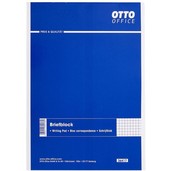 Otto Office Notizblock Briefblock, A5, krariert
