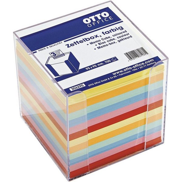 Otto Office Notizzettel, Zettelbox für Papiergröße 90x90 mm, inkl. 700 Blatt