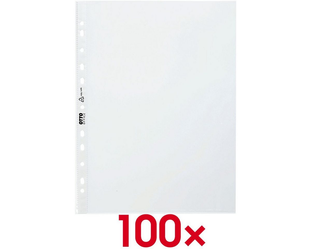 Otto Office Prospekthülle Standard, 100 Stück, glasklar, Format A4, Multilochung, Öffnung oben – Bild 2 von 3