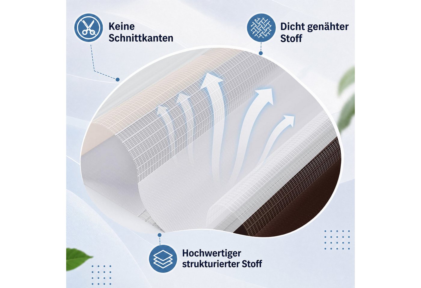 Doppelrollo ohne Bohren, Weiß-Beige-Braun/Weiß-Grau-Anthrazit, OUBO, Lichtdurchlässig Rollo für Fenster & Tür, Klemmfix, Klemmträger, Lichtschutz schnelle und e – Bild 2 von 5