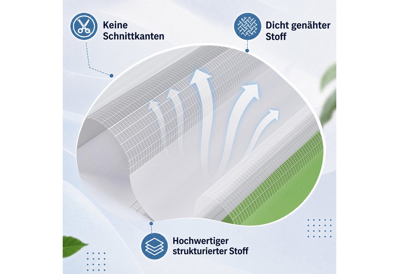 Doppelrollo Ohne Bohren, Grau/Grün/Grün-Grau-Weiß, OUBO, freihängend, verspannt, Klemmträger,klemmfix, Lichtschutz schnelle und einfache Montage mit beiliegende – Bild 2 von 5