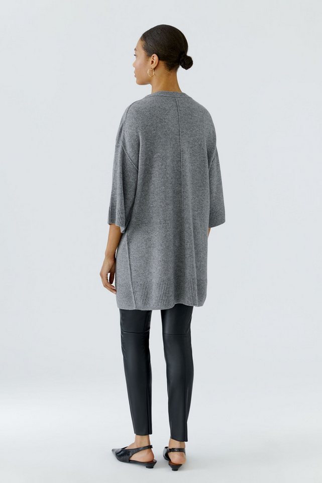 Oui Rundhalspullover Oversized geschnitten Rundhals – Bild 3 von 5