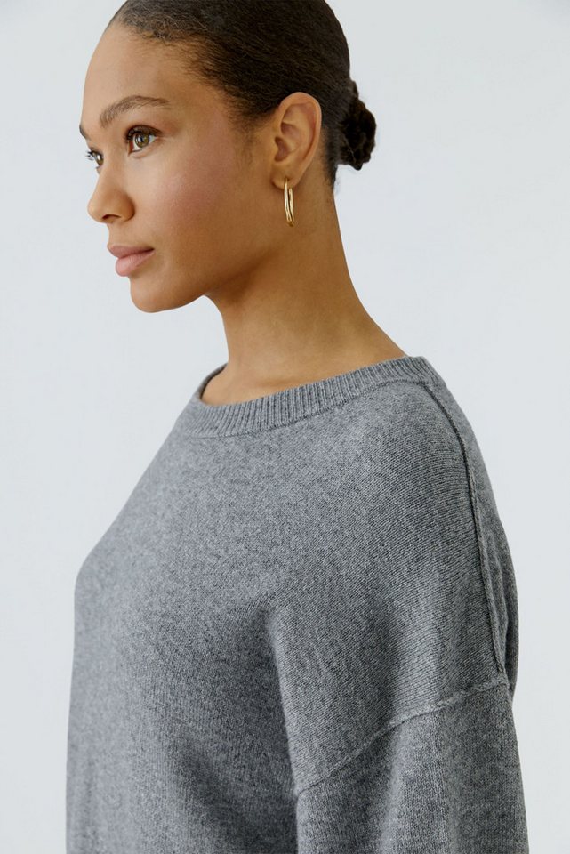 Oui Rundhalspullover Oversized geschnitten Rundhals – Bild 4 von 5
