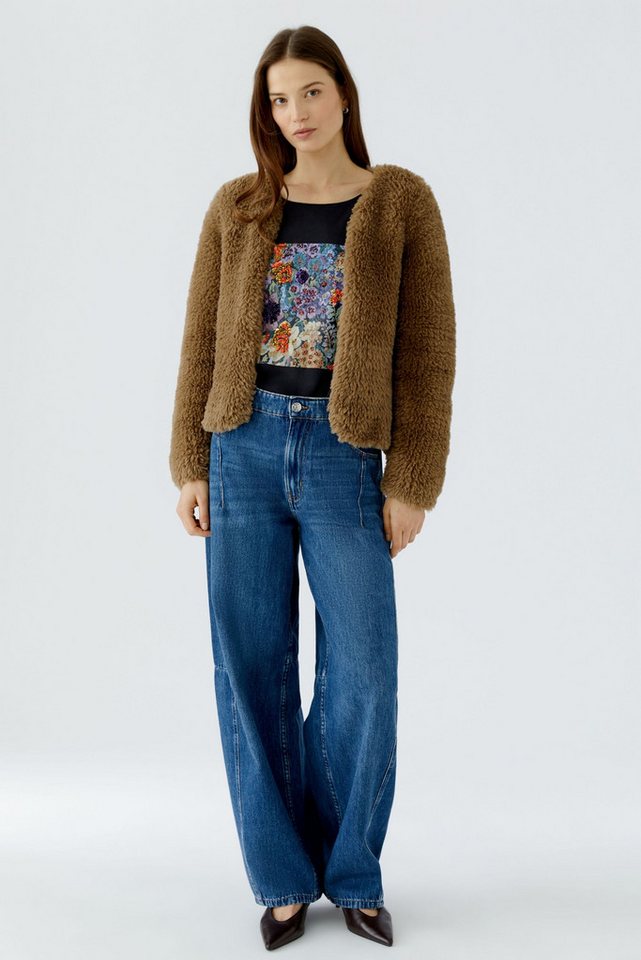 Oui Strickjacke Lässig geschnitten Rundhals – Bild 2 von 5