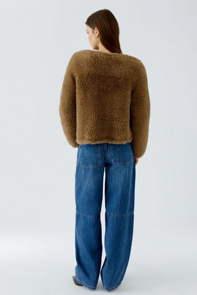Oui Strickjacke Lässig geschnitten Rundhals – Bild 3 von 5