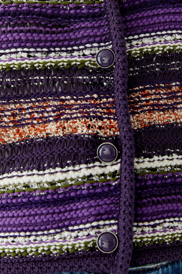 Oui Strickjacke Schmal geschnitten Rundhals – Bild 4 von 5