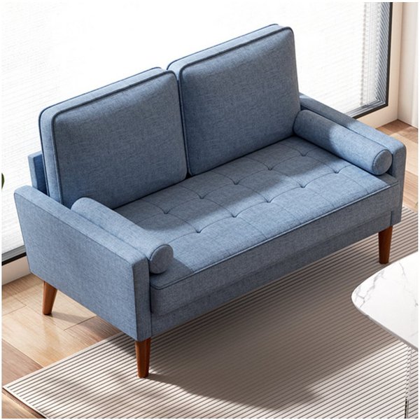 OUNUO 2-Sitzer Sofa 2 Sitzer, Modernes 2er Sofa mit 2 Wurfkissen