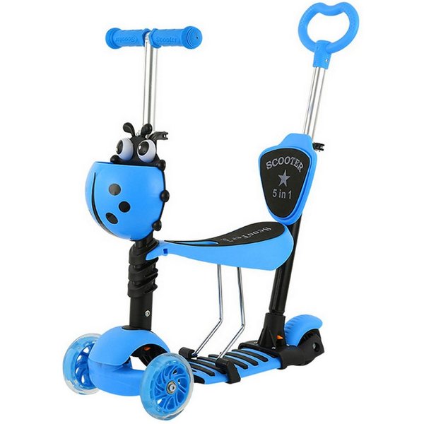 OUNUO Dreiradscooter Kinderroller LED ab 2 Jahren–3 Räder,höhenverstellbar,rutschfest