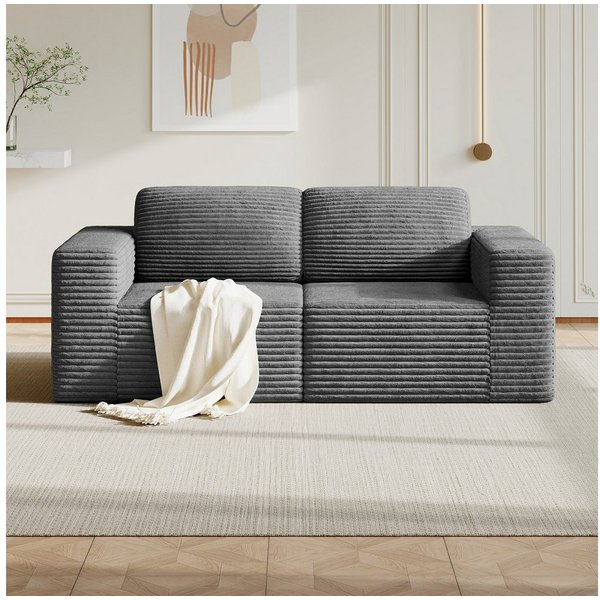 OUNUO Ecksofa Ecksofa Modularer KordKordstuhl mit Hochelastischem Schwamm