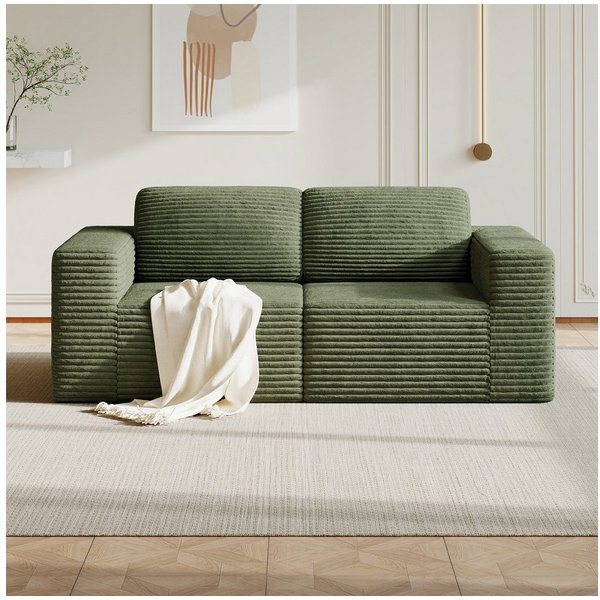 OUNUO Ecksofa Ecksofa Modularer KordKordstuhl mit Hochelastischem Schwamm