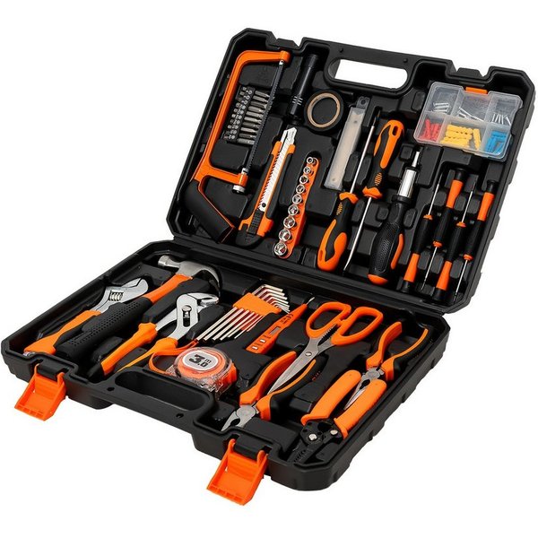 OUTIGO Werkzeugset,Universal Werkzeugkasten,Haushaltswerkzeug Set, (Komplettes Werkzeugset), Handwerkzeugsatz mit 100 Teilen, Multifunktionaler Werkzeugkasten