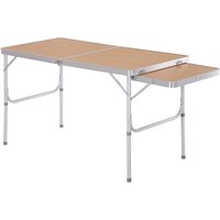 Outsunny® Campingtisch Klapptisch Picknicktisch Höhenverstellbar Extra Tischplatte Alu 120 x 60 x 40/70 cm Aosom