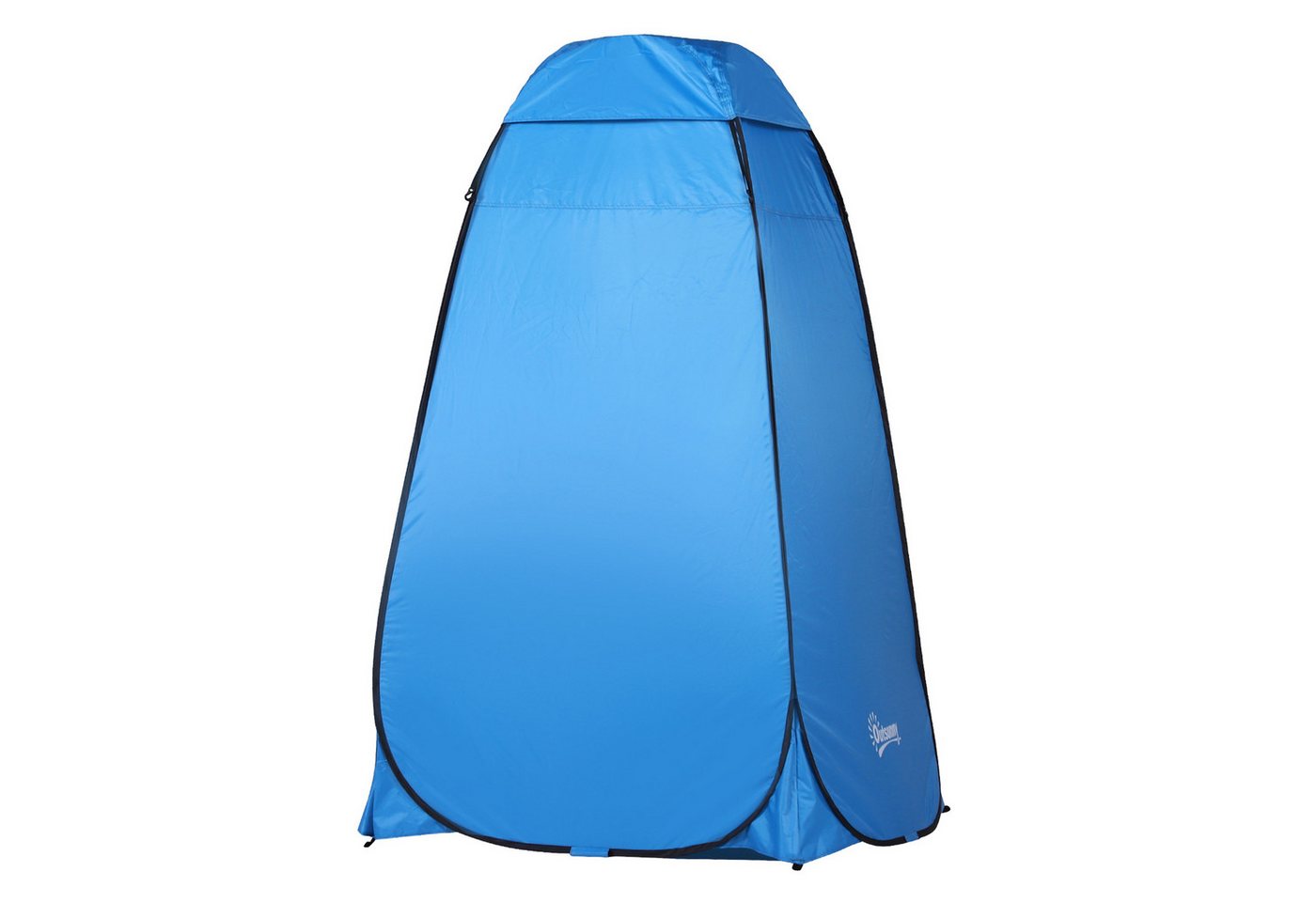 Outsunny Faltzelt Pop-up, tragbare mit Tragetasche, Fenster, mobile Umkleidezelt, Personen: 2 (Toilettenzelt, 1 tlg., Duschzelt), für Garten, Balkon, Himmelblau – Bild 2 von 5