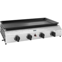 Outsunny Gasgrill 8000BTU/2,4 KW Grillwagen inkl 4 Edelstahl-Brenner Druckminderer Gasschlauch verstellbare Beine Kochplatte, BBQ Gartengrill für Balkon, Campin