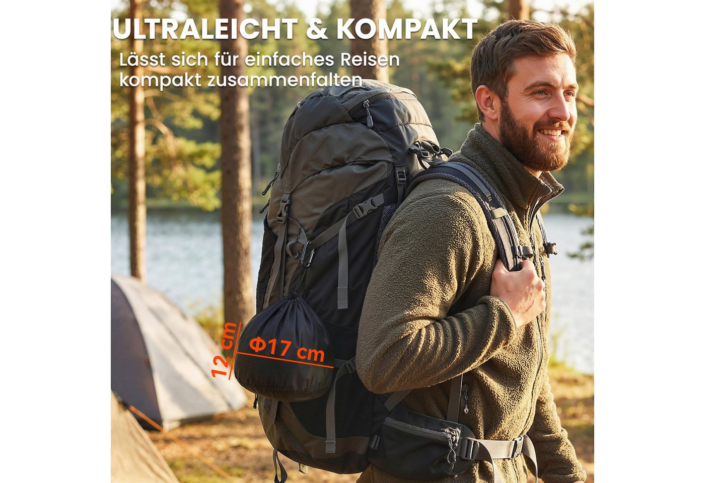 Outsunny Geschirr-Set Kochgeschirr Set, schnell erhitzend Kochtopf Set für 2 Personen (8-tlg), 2 Personen, Aluminium, Metall, für Outdoor Wandern Picknick BBQ G – Bild 5 von 5