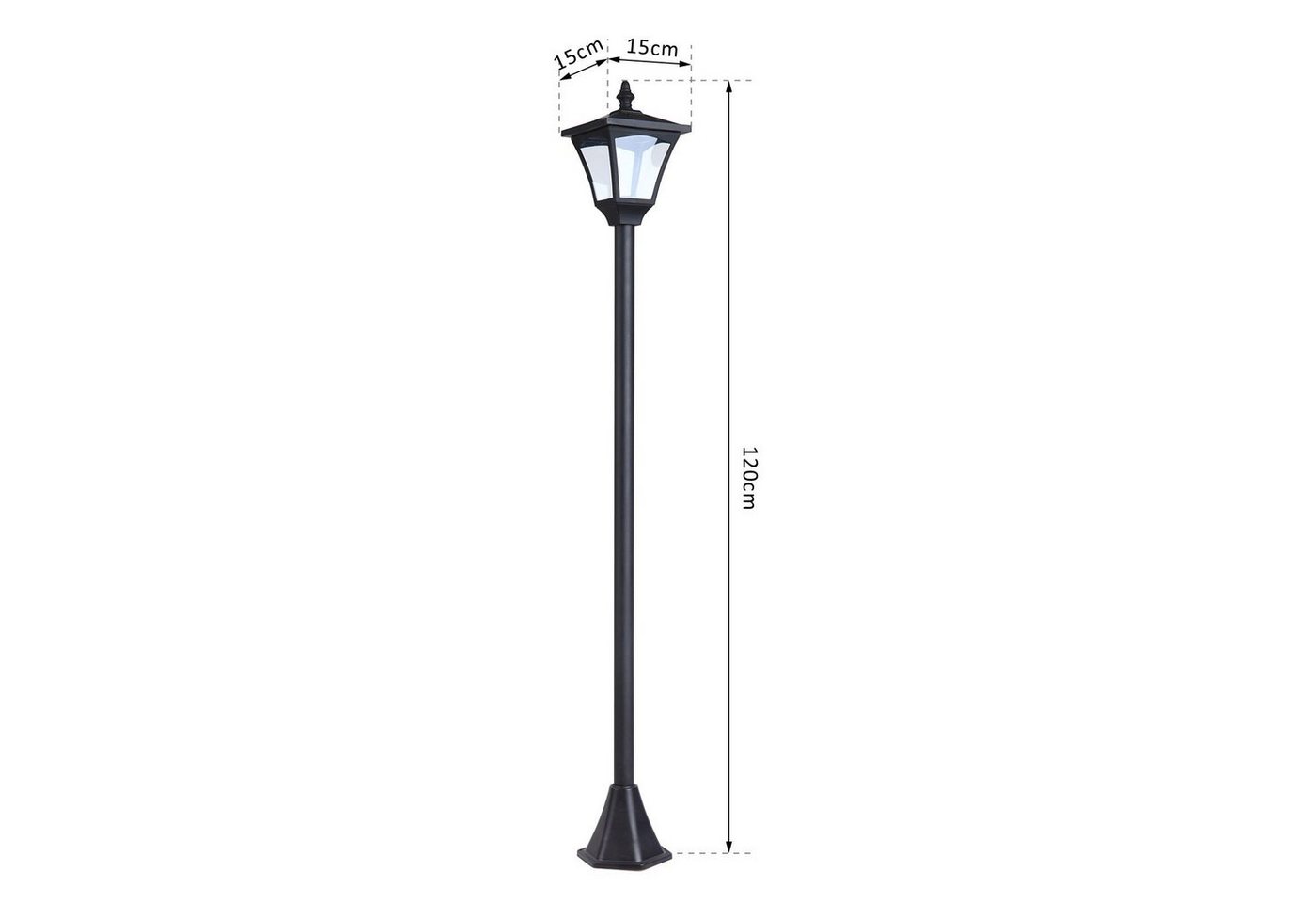 Outsunny LED Solarleuchte Solar Laterne – Bild 3 von 5