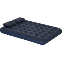 Outsunny Luftbett Doppel-Luftmatratze mit Handpumpe & Kopfkissen, Blau 203x152x22cm für Camping & Gäste Aosom.de