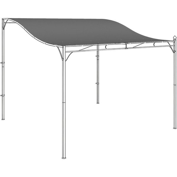 Outsunny Pavillon-Ersatzdach Ersatzdach, Sonnensegel, Ersatz-Dachplane, 298x293 cm, Dunkelgrau, 180 g/m², 298 x 293 cm (Ersatzdach für Pergola, Sonnensegel für 