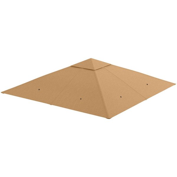 Outsunny Pavillon-Ersatzdach Ersatzbezug Ersatzteile aus Polyester-Stoff, beige, 180 g/m², 298 x 298 cm (Ersatzdach, Pavillondach), 298x298 für Metall-Gartenpav
