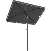 Outsunny Sonnenschirm Strandschirm Gartenschirm Schirm Balkonschirm Sonnenschutz knickbar Grau Aosom
