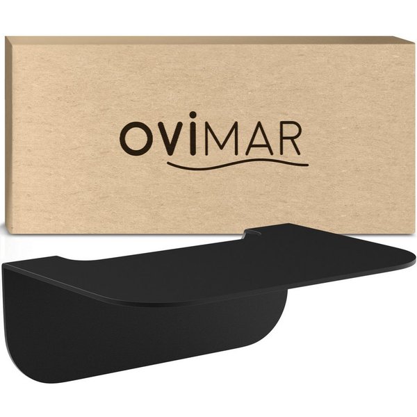 ovimar Badregal, 1-tlg., aus Edelstahl in Schwarz zur Zum Kleben