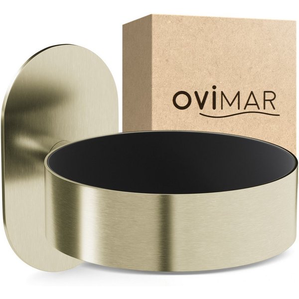 ovimar Haartrocknerhalter Godalen, (1-tlg., aus Edelstahl in Gold zur Zum Kleben)